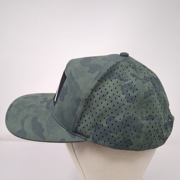 The Heartbeat Brand U.S. Flag Snapback Cap Green One Size Camo Embroidered - Picture 3 of 9
